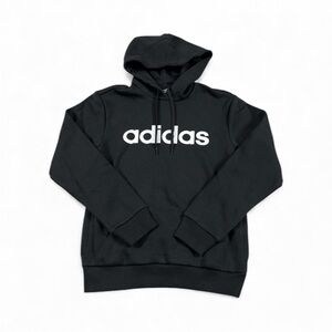 adidas Black Hoodie with White Logo